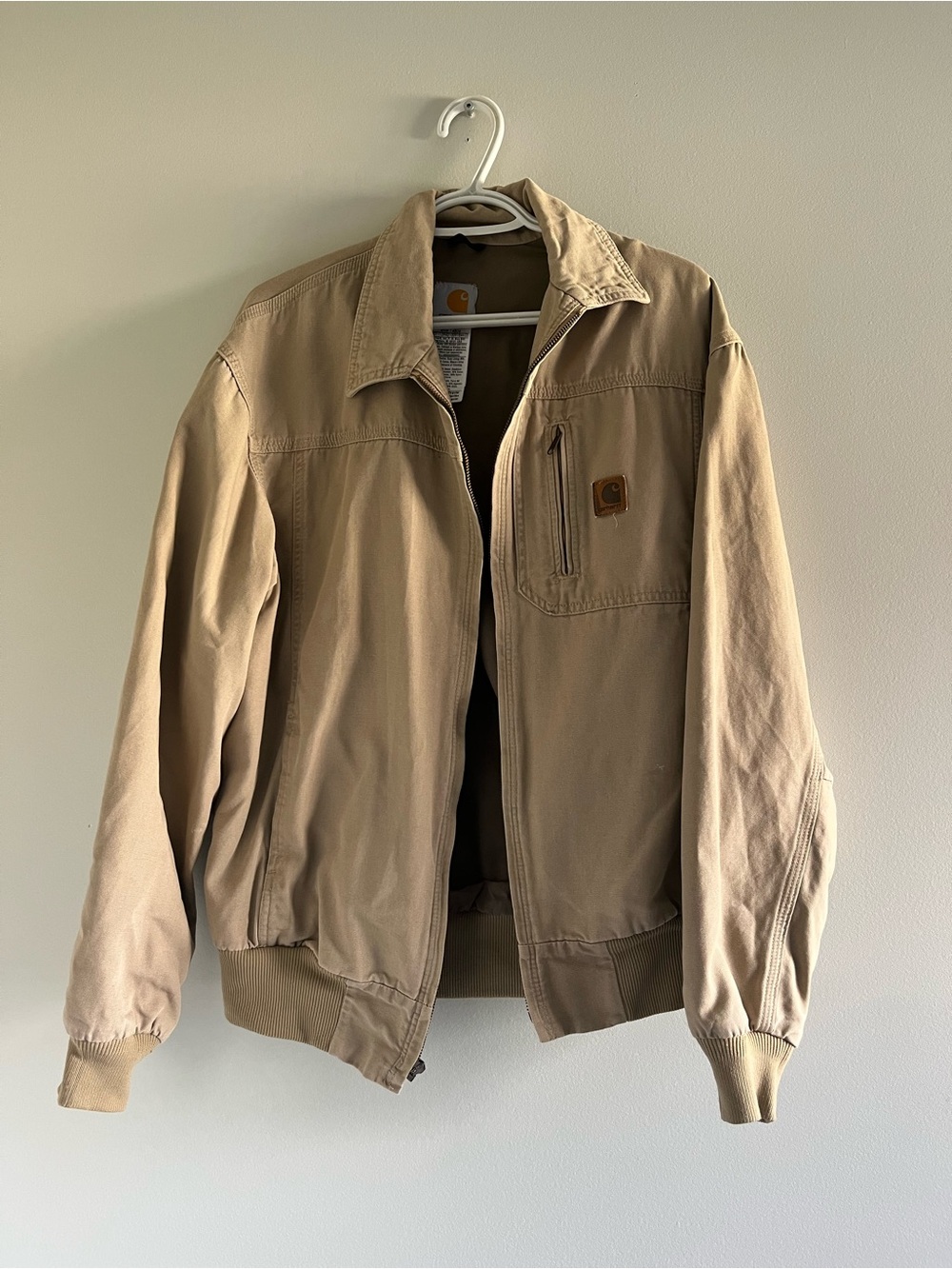 Carhartt Tan Work-Style Bomber Jacket